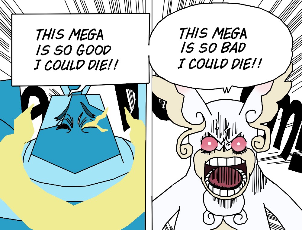 !, !!, artist_request, audino, disgust, emphasis_lines, english_text, gameplay_mechanics