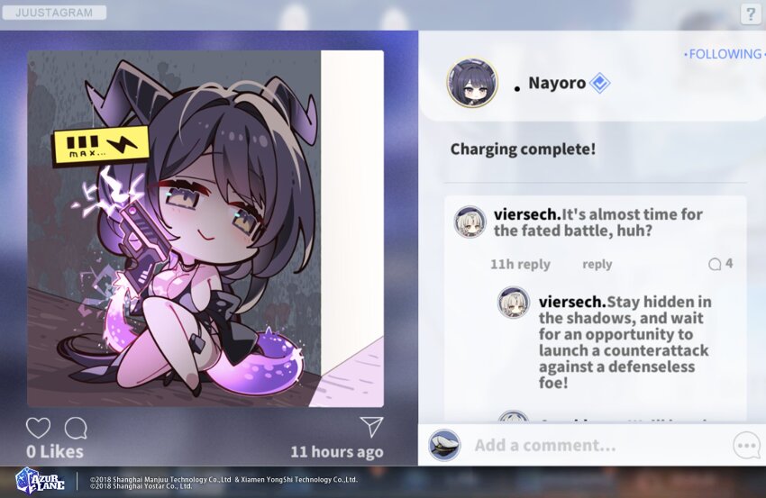 2girls, azur_lane, black_shoes, breasts, chibi, closed_mouth, collarbone, commentary