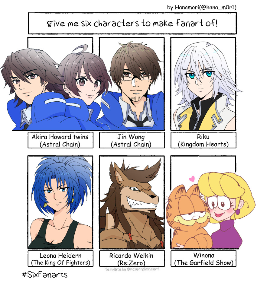 3girls, 4boys, akira_howard, akira_howard_(female), akira_howard_(male), astral_chain, blonde_hair, blue_eyes