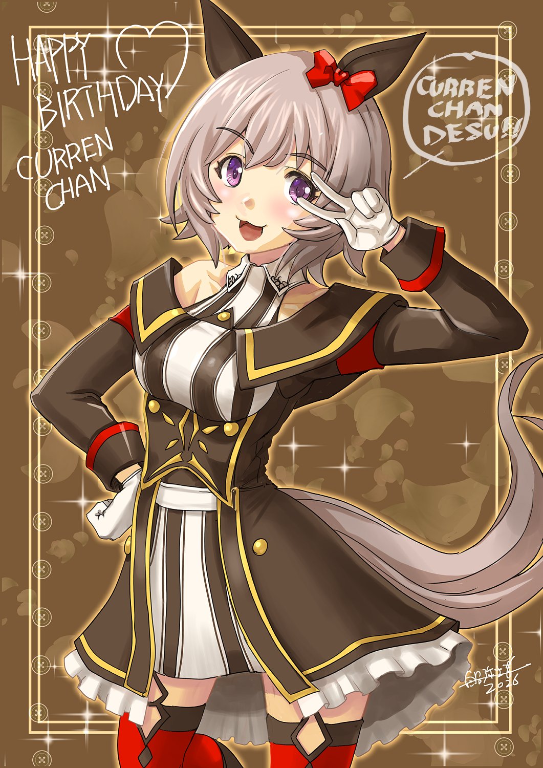 1girl, animal_ears, bare_shoulders, blush, bow, breasts, character_name, coat