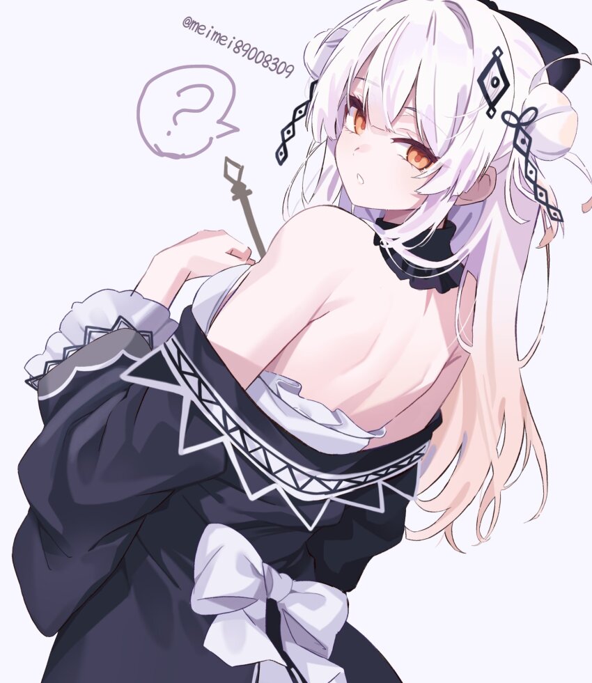 1girl, bow, bowtie, commentary_request, frilled_sleeves, frills, hair_ornament, hat