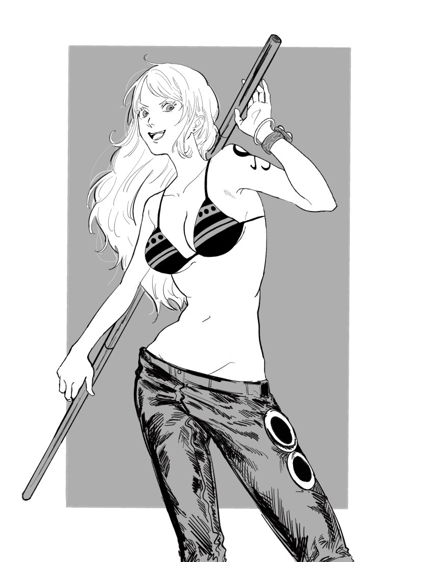 1girl, 2022, absurdres, bangle, bare_shoulders, bikini, bikini_top_only, border