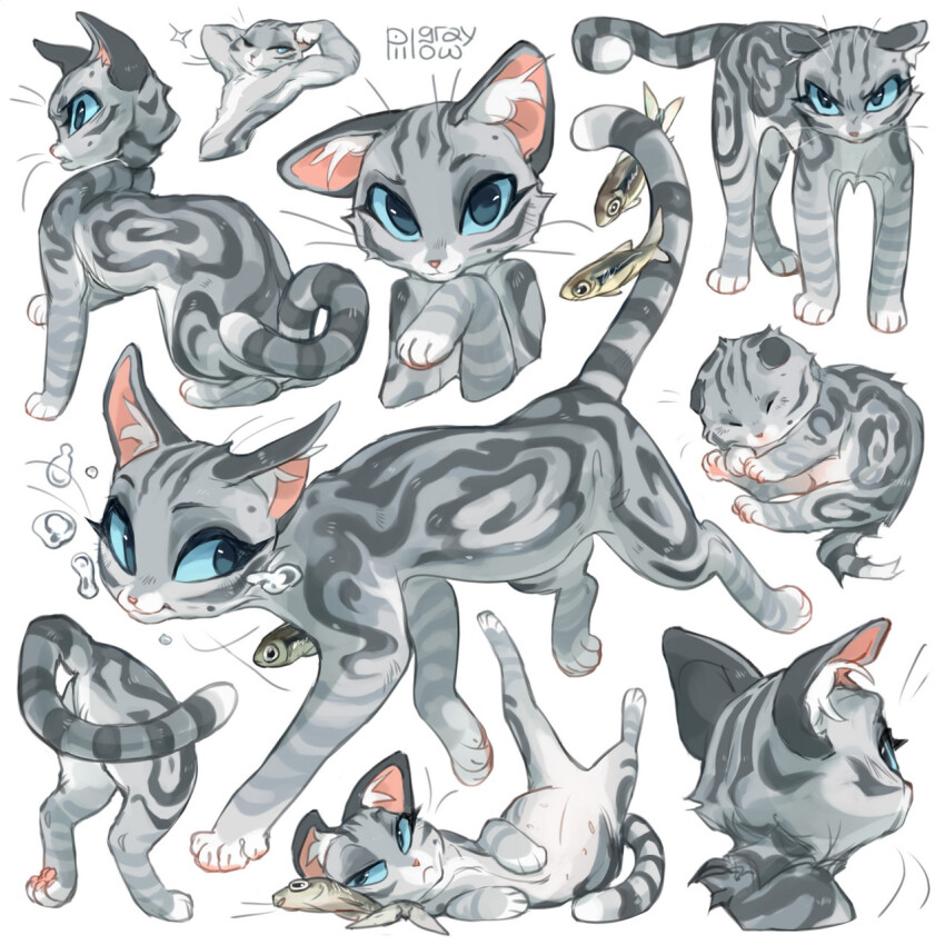 animal, animal_focus, artist_name, baby_animal, blue_eyes, bubble, cat, commentary