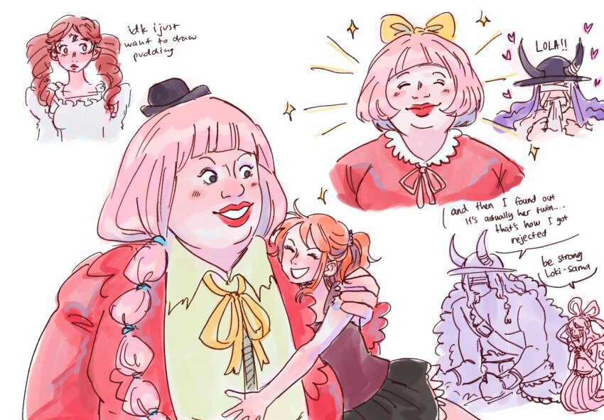 1boy, 2026, 4girls, ^_^, avaxxah, bandages, bandages_over_eyes, black_hat