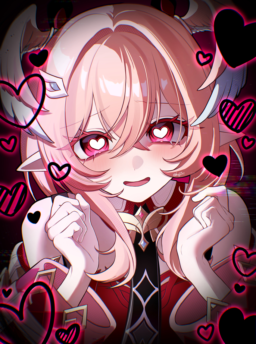 1girl, absurdres, ama_some_(kr0ri), blush, commentary_request, crossed_bangs, detached_collar, detached_sleeves