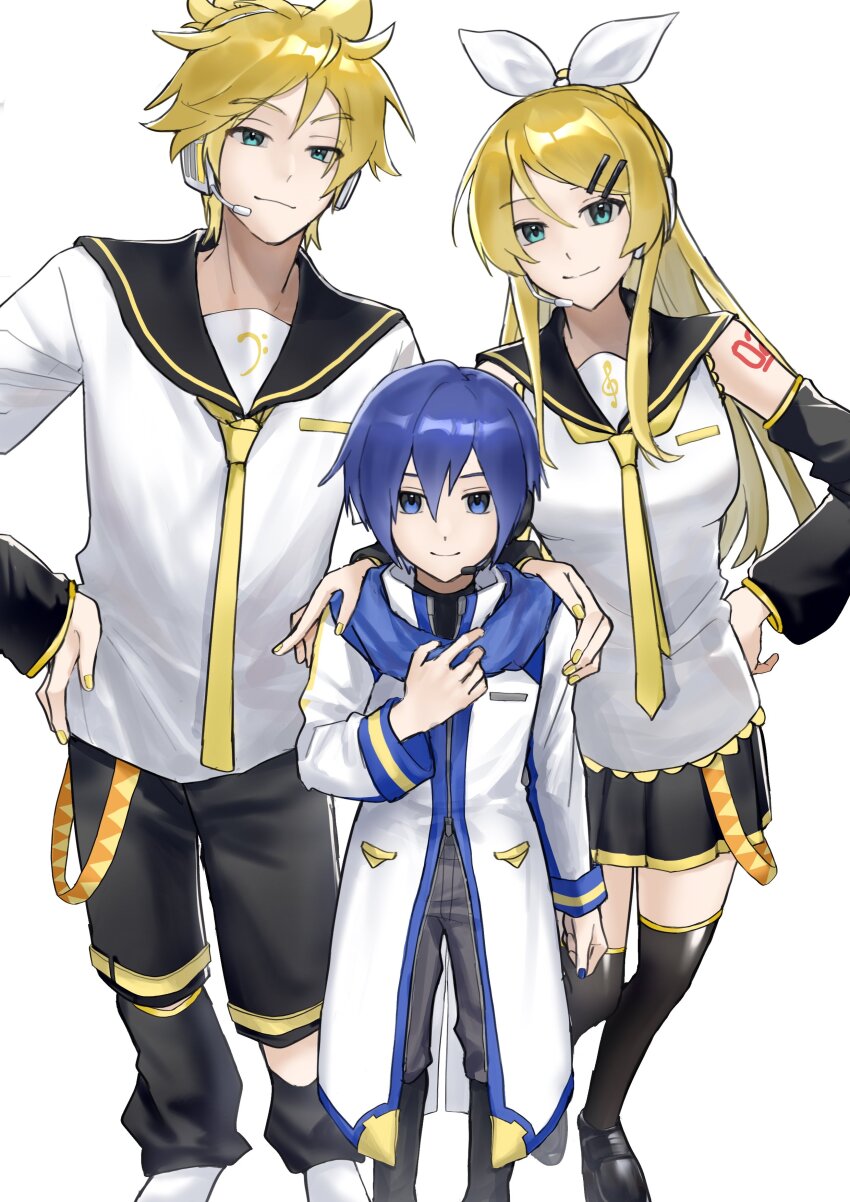 1girl, 2boys, 6_chair, absurdres, age_switch, aged_down, aged_up, alternate_hair_length_(longer)