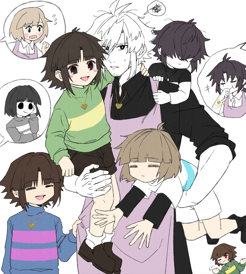 +++, 2boys, 6+others, :d, :t, ;), absurdres, age_difference