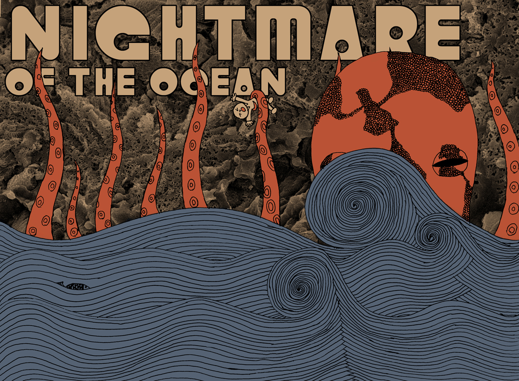 english_text, fish, juuni_no_kagi, monster, no_humans, ocean, octopus, original