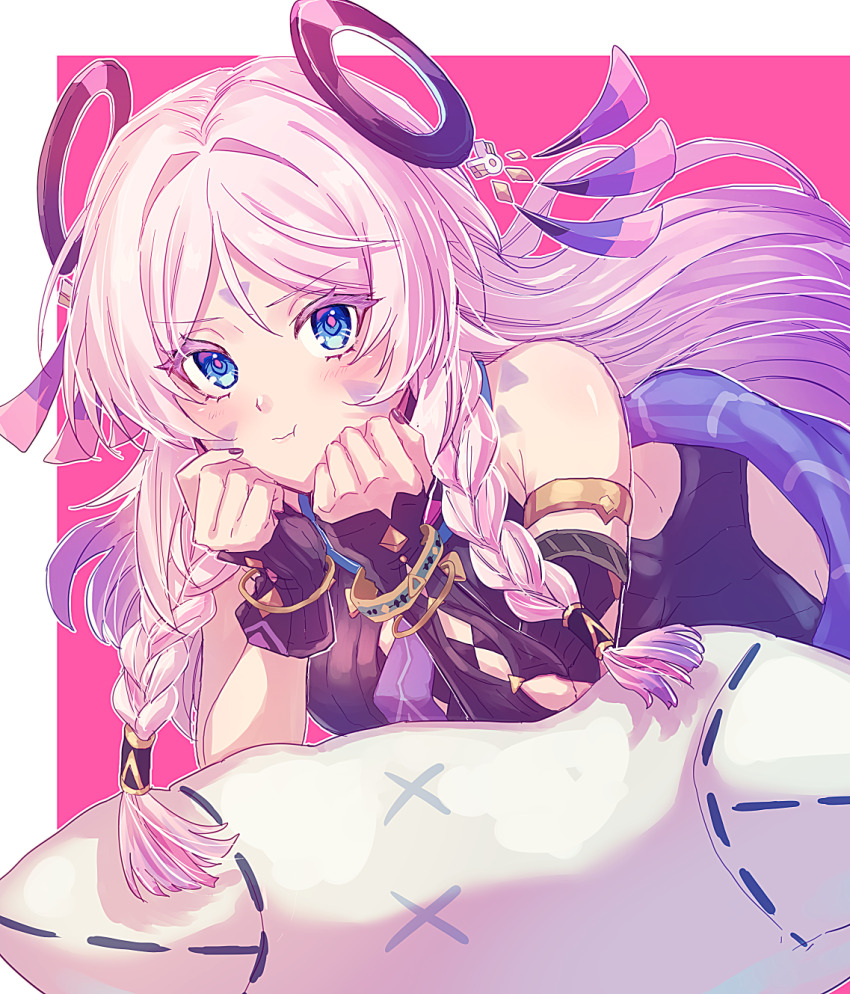 1girl, 24mbb, bare_shoulders, blue_eyes, blush, braid, breasts, citlali_(genshin_impact)