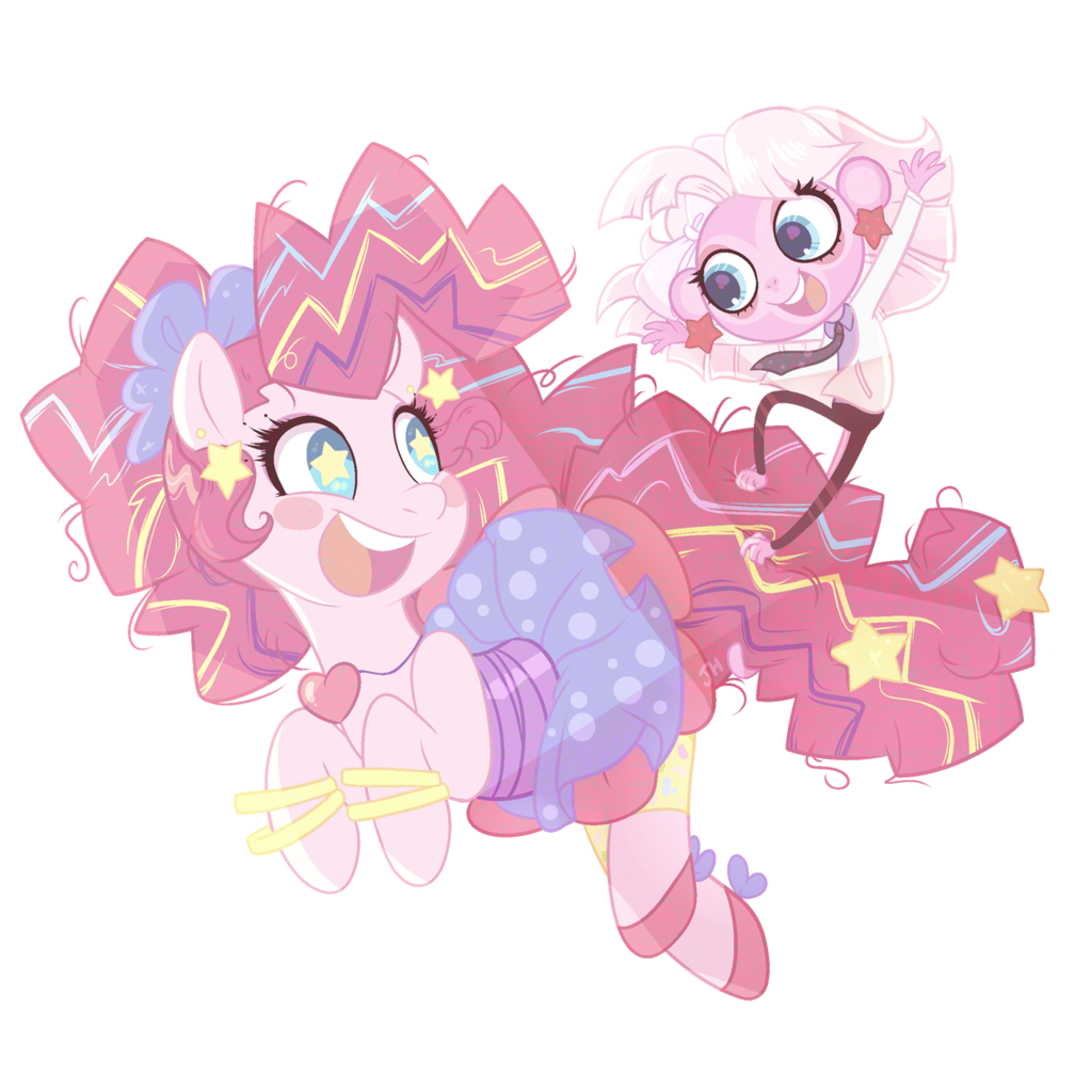 1980s_fashion, 2girls, blue_necktie, commentary_request, curly_hair, earrings, expelpony, hair_ornament, heart, heart_necklace, horse, jewelry, lab_coat, littlest_pet_shop, littlest_pet_shop_(2012), minka_mark, monkey, multiple_girls, my_little_pony, my_little_pony:_friendship_is_magic, necklace, necktie, no_humans, pink_fur, pink_hair, pinkie_pie, russian_commentary, simple_background, spider_monkey, star-shaped_pupils, star_(symbol), star_earrings, star_hair_ornament, symbol-shaped_pupils, third-party_source, white_background
