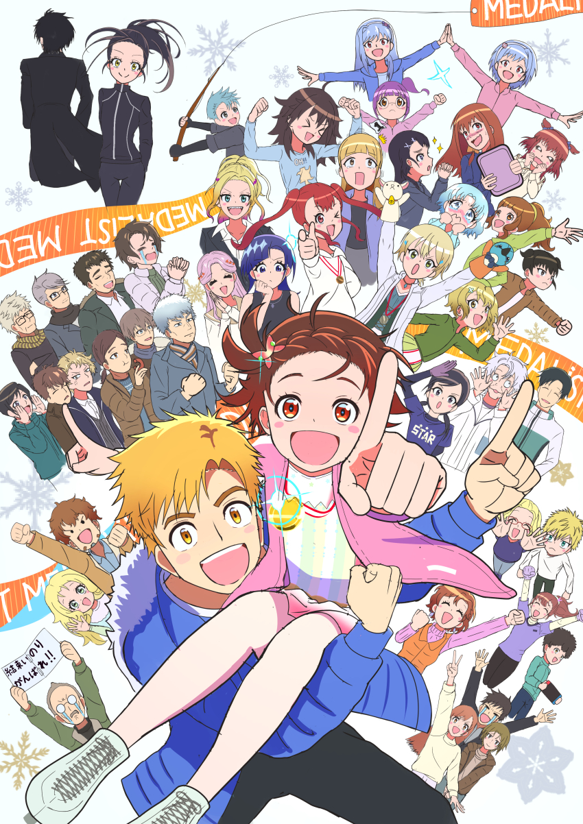 absurdres, akeuraji_tsukasa, anaguma_sakina, ashikaga_setsuna, commentary_request, everyone, group_picture, highres