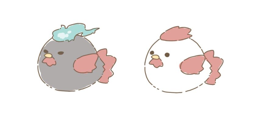 bird, chicken, cocco_villain_(grimms_notes), grimms_notes, no_humans, simple_background, white_background