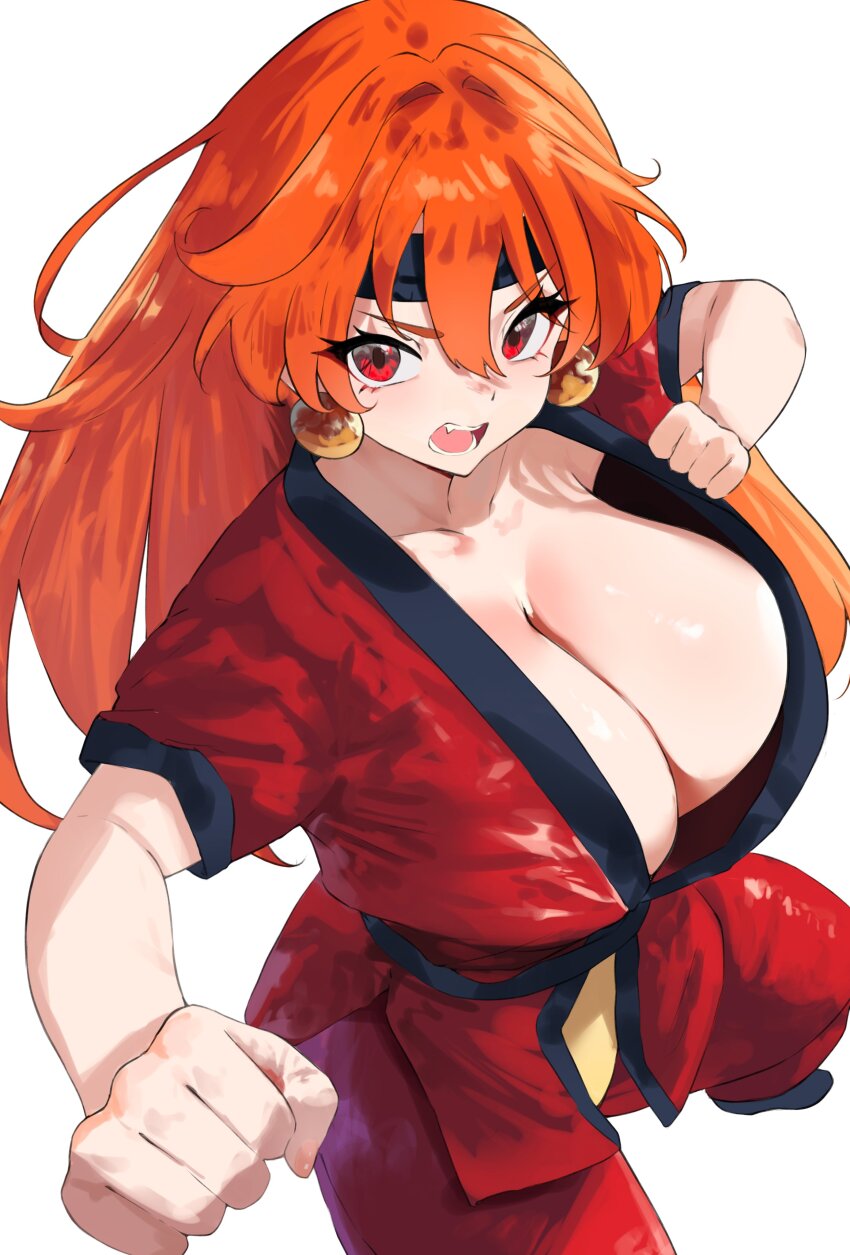 1girl, absurdres, alternate_breast_size_(larger), alternate_costume, bad_arm, black_headband, black_trim, breasts