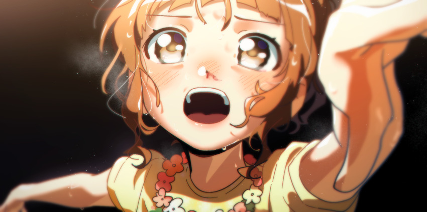 1girl, commentary_request, hand_up, highres, medalist_(manga), nzeneee, portrait, risu_kurumi