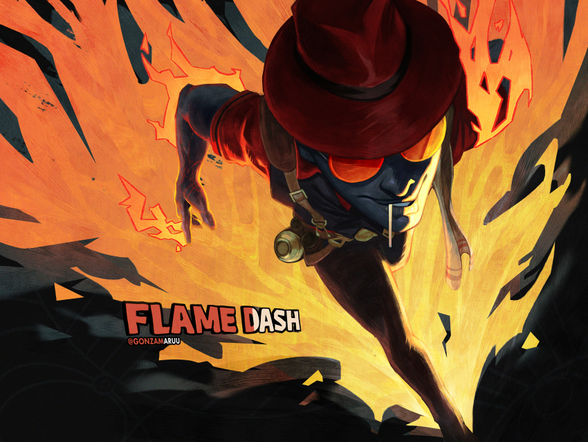 1boy, artist_name, bartender, burning, cigarette, commentary, dark-skinned_male, dark_skin