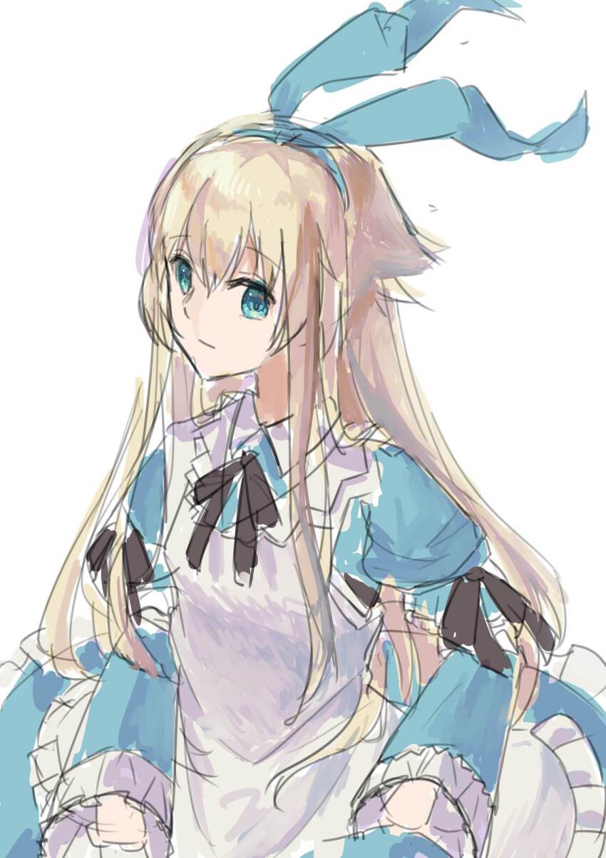 1girl, alice_(grimms_notes), alice_(repage)_(grimms_notes), blonde_hair, grimms_notes, redhaaaat, smile, solo