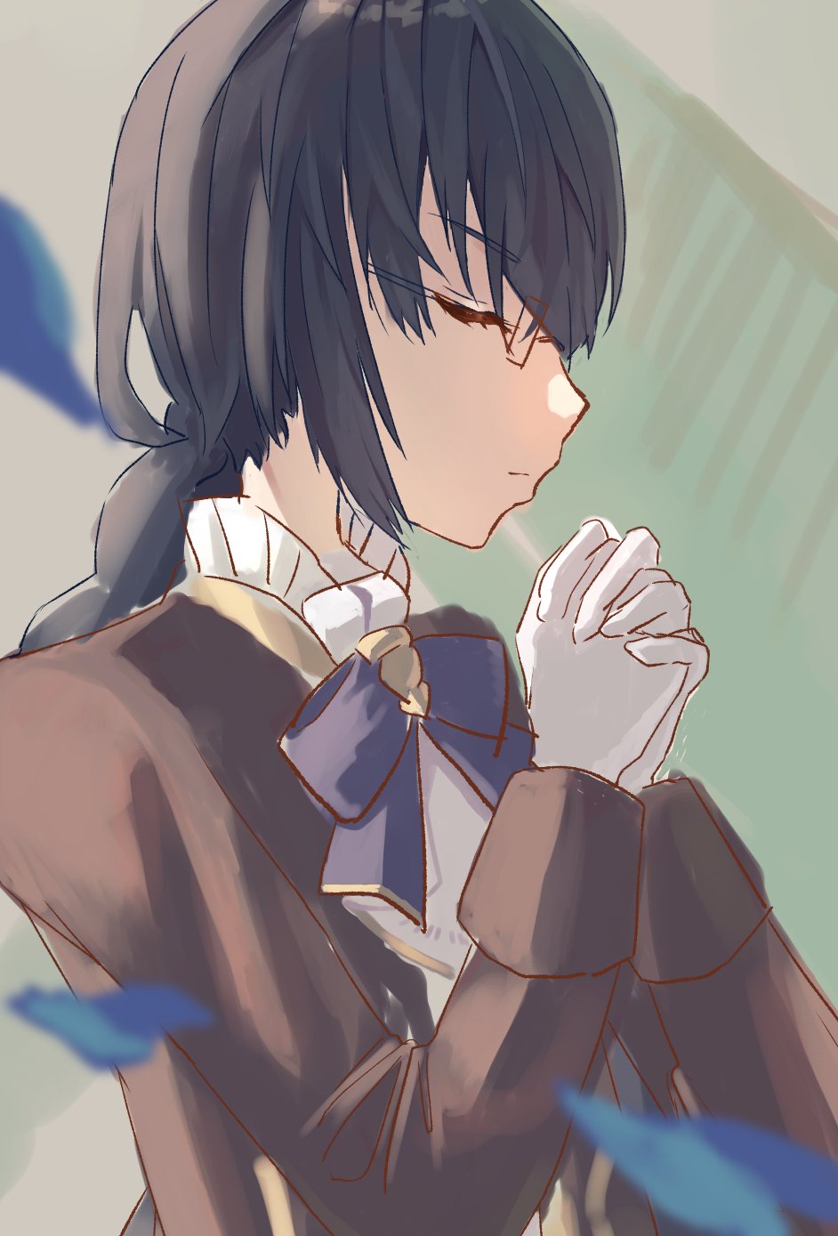 1boy, closed_eyes, clovis_(grimms_notes), clovis_(original)_(grimms_notes), grimms_notes, male_focus, redhaaaat, solo