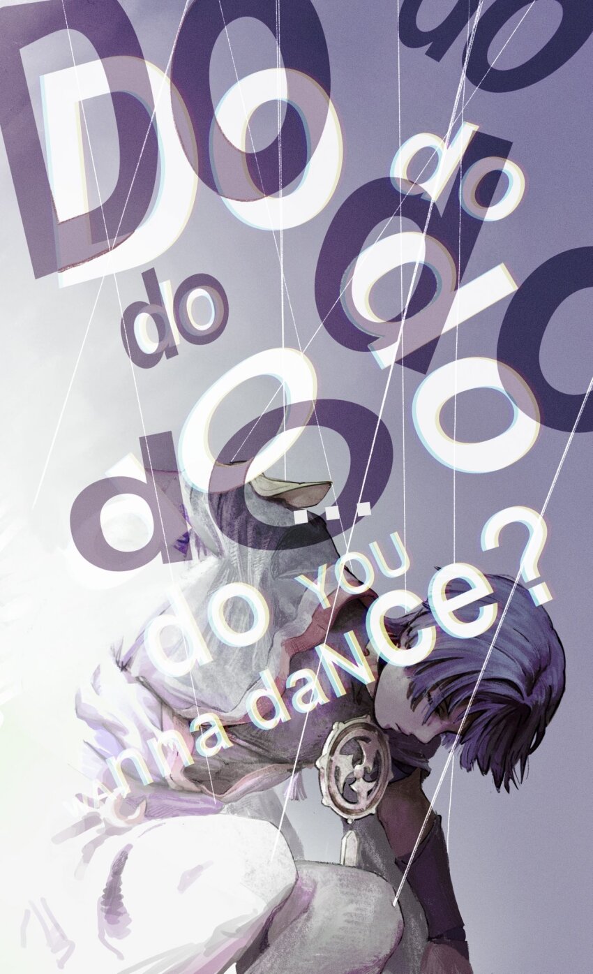 1boy, arm_at_side, arm_behind_back, bent_over, black_bodysuit, blunt_ends, bodysuit, closed_eyes