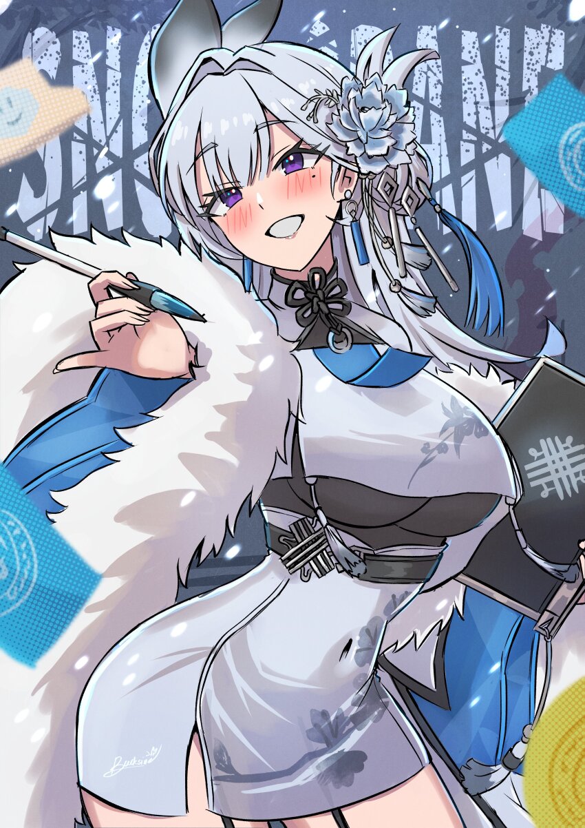 1girl, absurdres, backsine, belt, black_belt, blush, breasts, coat