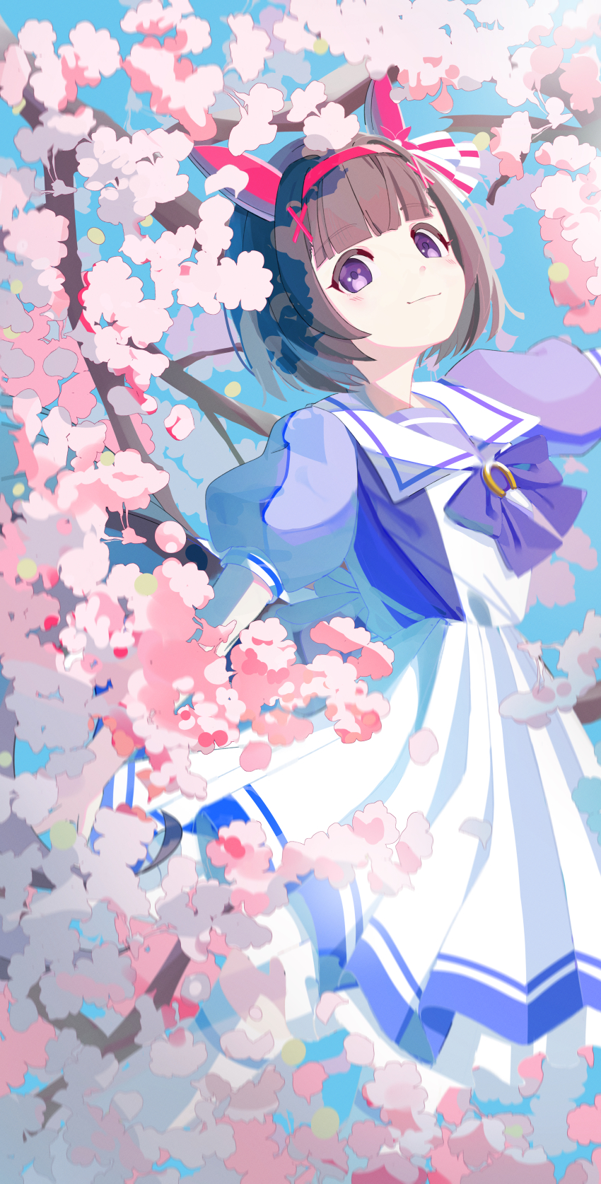 1girl, absurdres, animal_ears, blunt_bangs, blush, bow, bowtie, breasts