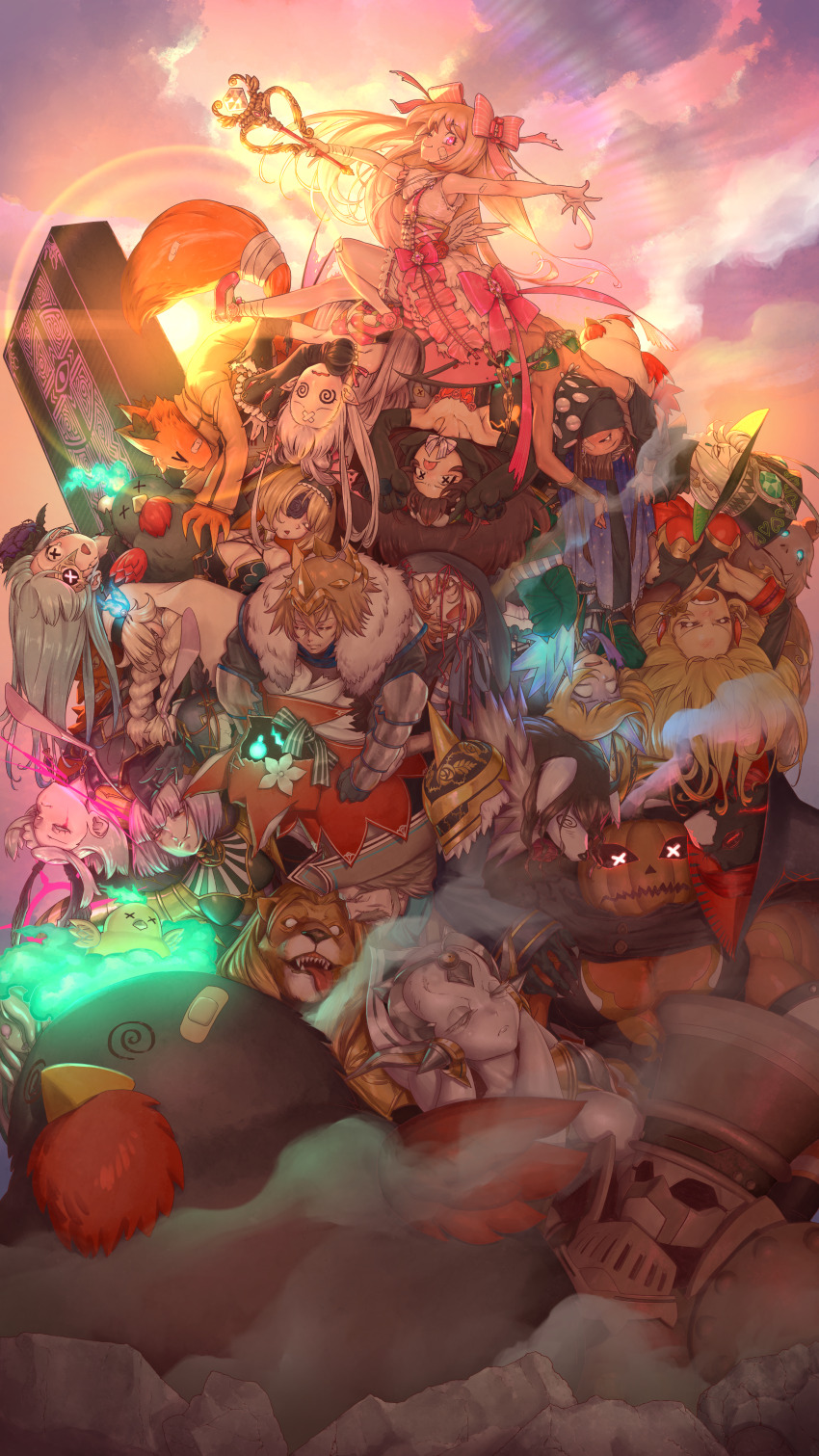 >_<, 6+boys, 6+girls, ;), @_@, absurdres, aqua_eyes, arabian_clothes