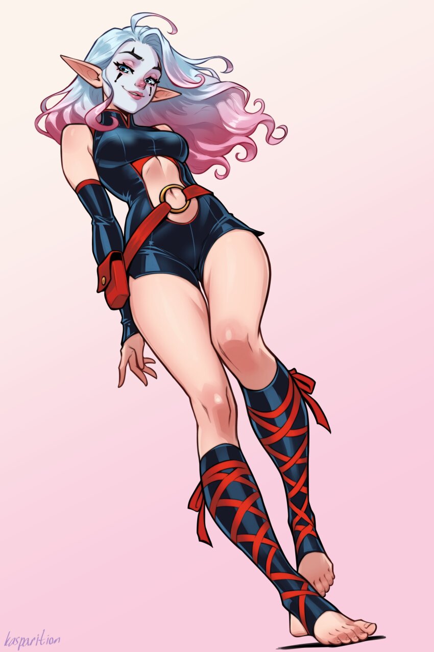 1girl, absurdres, ahoge, bare_shoulders, breasts, briar_(league_of_legends), clown, commentary