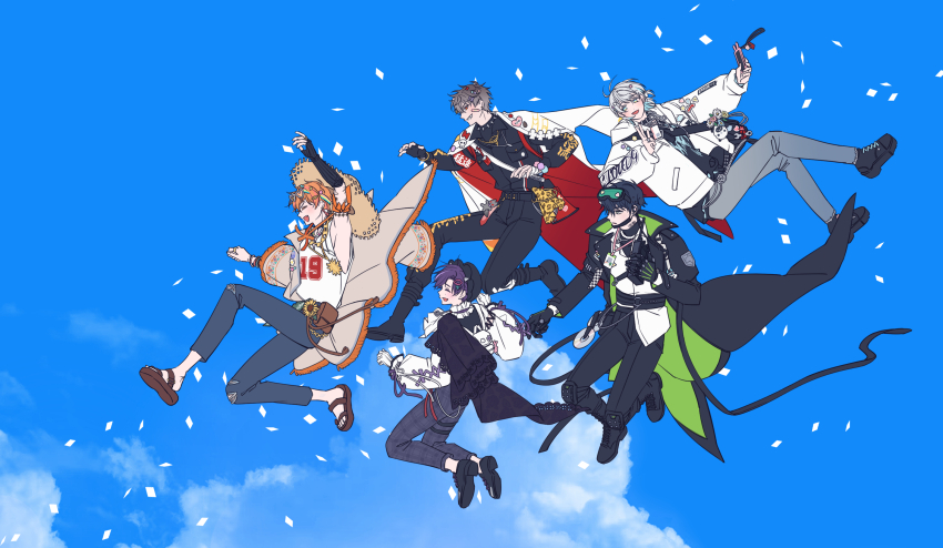 5boys, bag, beret, black_boots, black_dress, black_gloves, black_hair, black_jacket