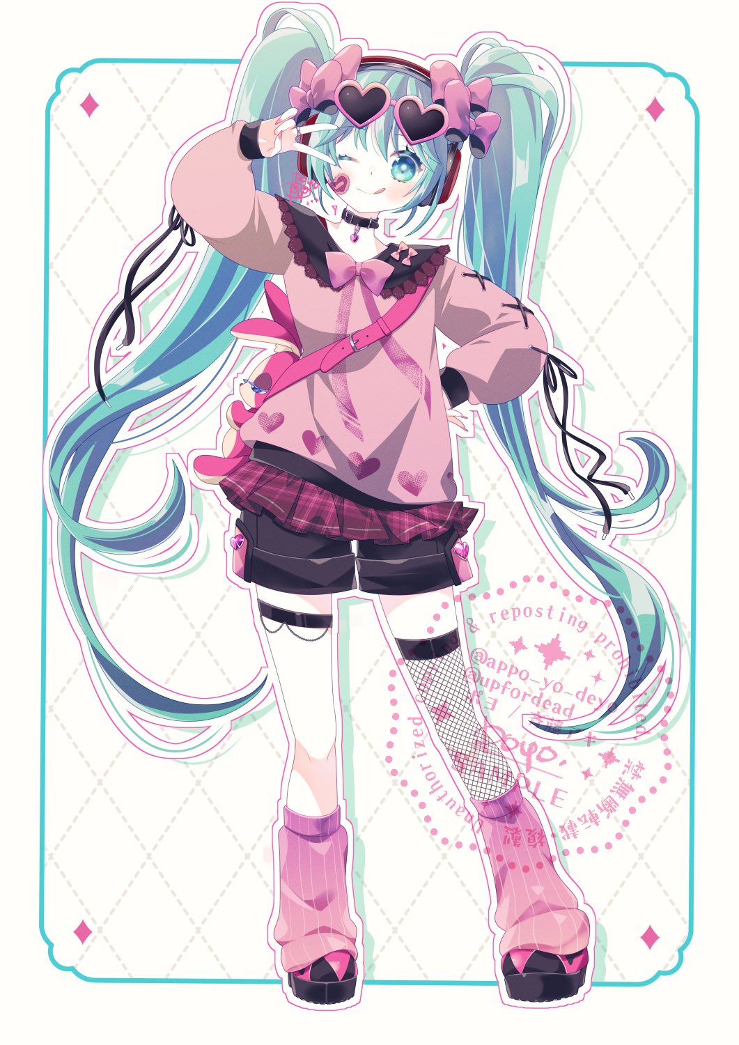 1girl, animal_bag, aqua_eyes, aqua_hair, bag, bandaid, bandaid_on_cheek, bandaid_on_face