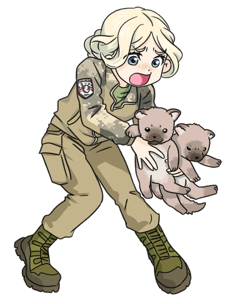 1girl, animal, animal_request, belarus, belarusian_flag, blonde_hair, blue_eyes, boots