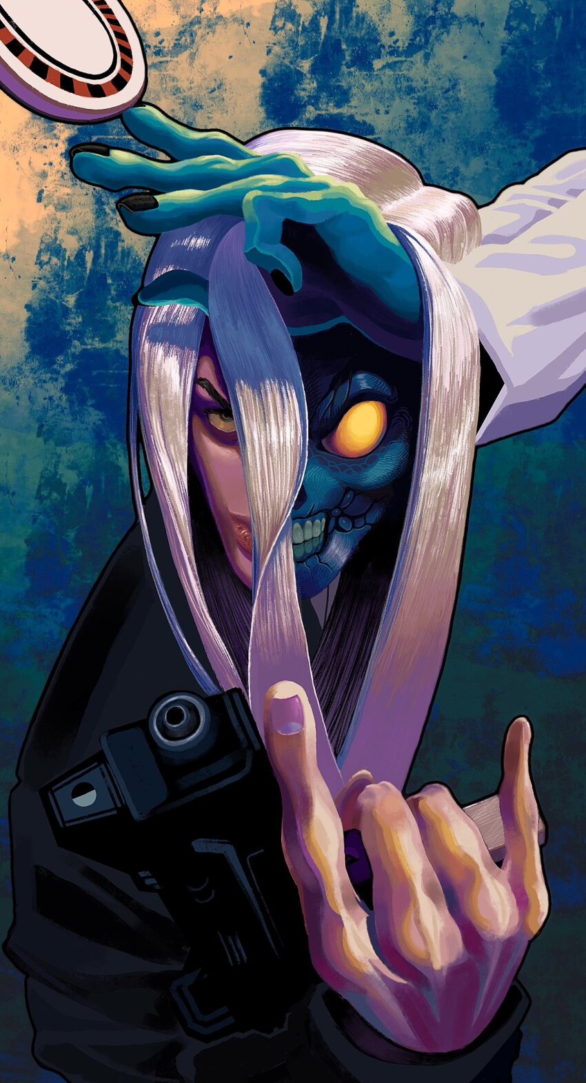 1boy, absolute_batman, absolute_dc, black_nails, colored_skin, commentary, dc_comics, english_commentary