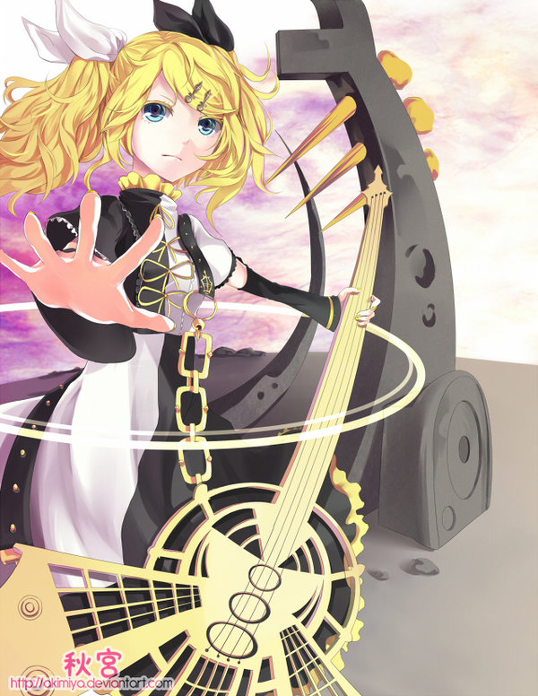 1girl, akimiya, alternate_costume, alternate_hairstyle, blonde_hair, blue_eyes, cloud, cloudy_sky