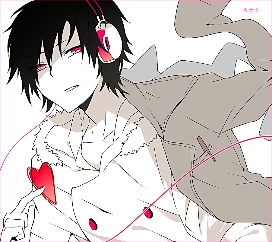 1boy, durarara!!, kurobara, male_focus, psyche_(durarara!!), psychedelic_dreams, simple_background, solo