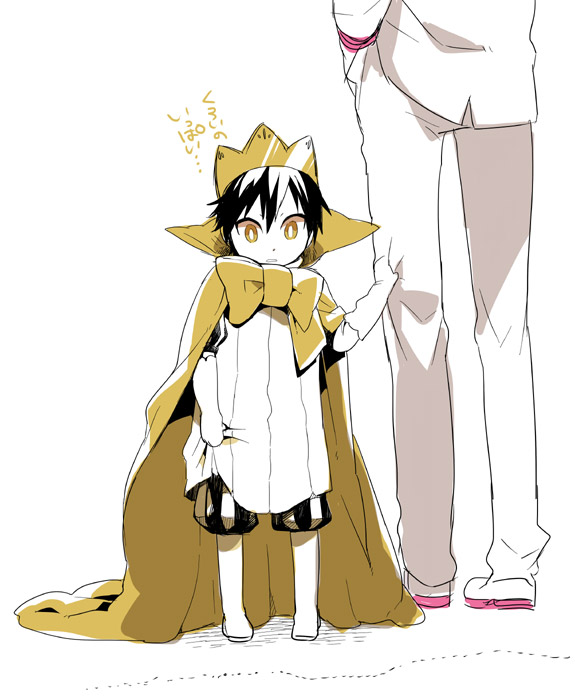 2boys, delic, durarara!!, full_body, heiwajima_shizuo, hibiya, male_focus, monochrome