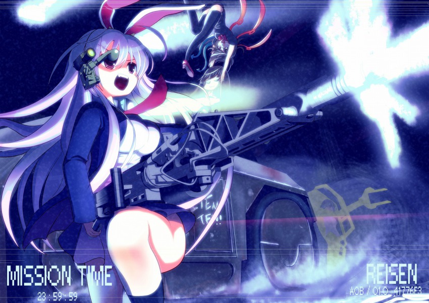 1980s_(style), 3girls, :3, alien_(series), aliens_(1986), amiscia, amisu, animal_ears