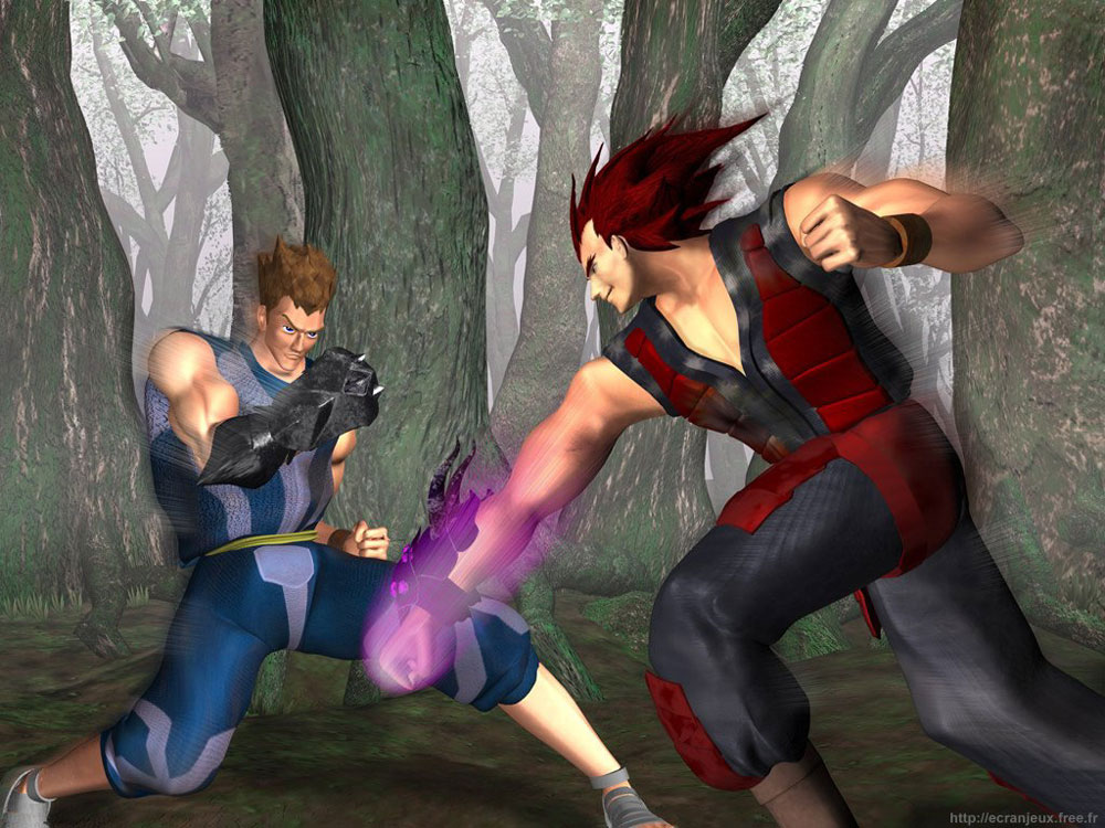 2boys, 3d, gala, legaia_densetsu, male_focus, multiple_boys, official_art, outdoors