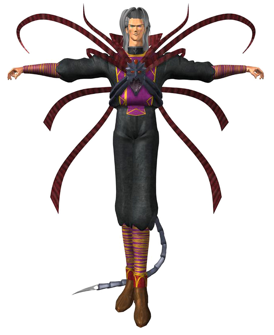 1boy, 3d, grey_hair, legaia_densetsu, male_focus, official_art, seru, sim_seru