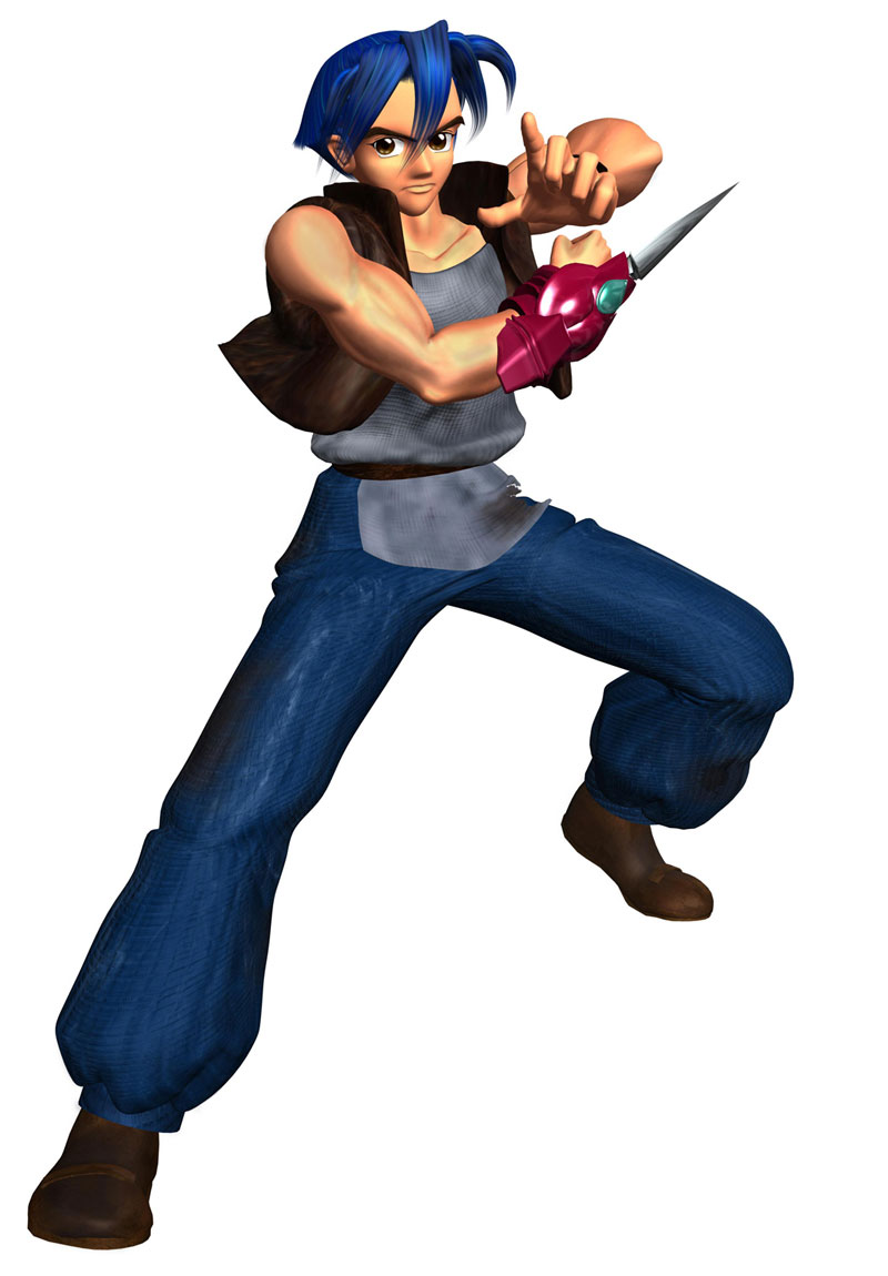 1boy, 3d, belt, blazer, blue_hair, brown_eyes, eyebrows, gauntlets