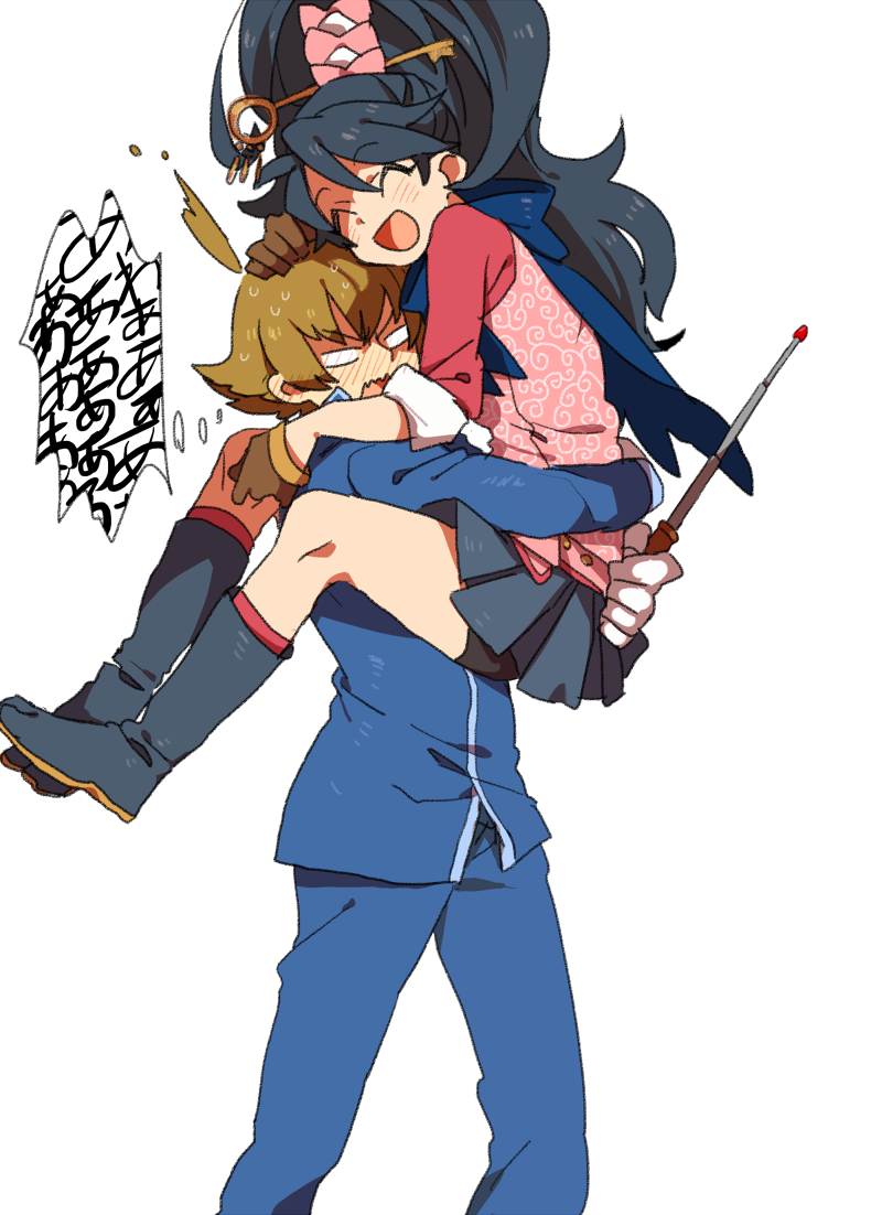 1boy, 1girl, ^_^, ace_attorney, ace_attorney_investigations, ace_attorney_investigations_2:_prosecutor's_gambit, ahoge, arm_around_another's_waist