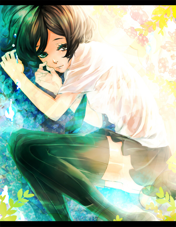 1girl, bad_id, bad_pixiv_id, fate/zero, fate_(series), genderswap, genderswap_(mtf), green_eyes