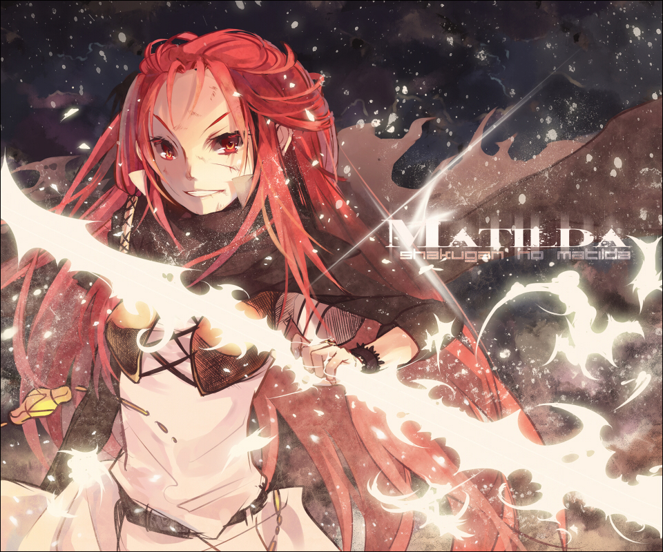 1girl, female_focus, gradient_background, kistina, mathilde_saint-omer, shakugan_no_shana, solo, tagme