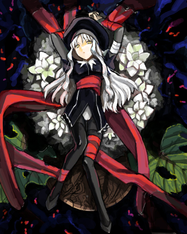 1girl, bad_id, bad_pixiv_id, bandages, bound, caren_hortensia, dress, fate/hollow_ataraxia