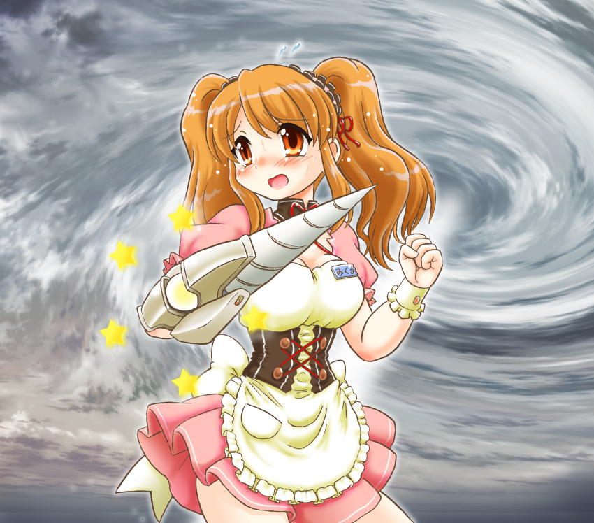 asahina_mikuru, brown_eyes, brown_hair, d4_princess, drill, drill_head, highres, hoshikawa_tsukimi