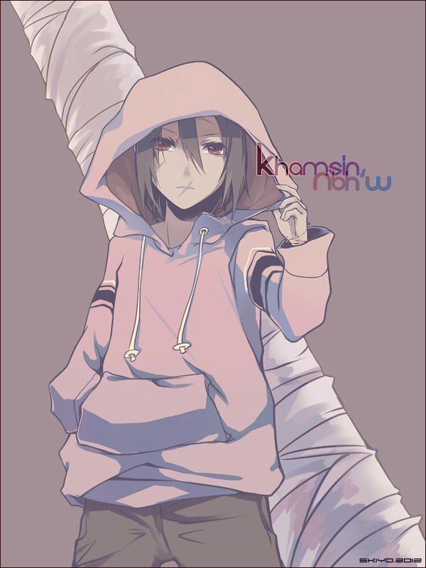 1boy, bad_id, bad_pixiv_id, black_hair, hand_in_pocket, hood, hoodie, khamsin_nbh'w