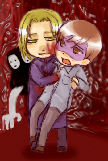 1boy, 1girl, animal, billy_and_miriam_locane, conjoined, monster, polycephaly, silent_hill, silent_hill_(series), silent_hill_4:_the_room, twin_victim, yaoi