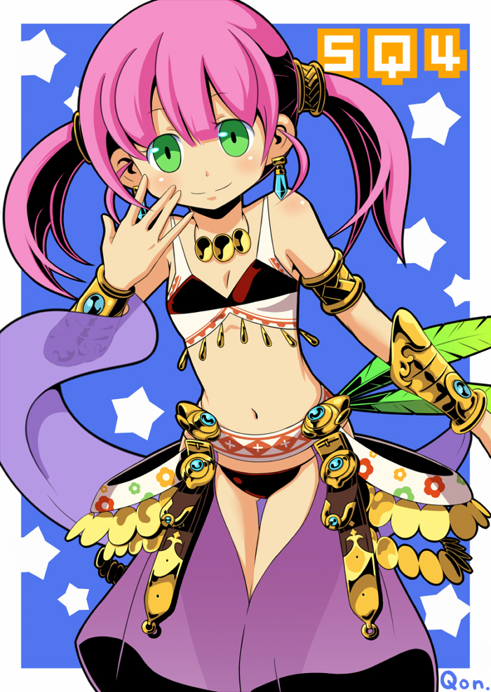1girl, armor, atlus, chaps, dancer_(sekaiju), dancer_2_(sekaiju), earrings, etrian_odyssey