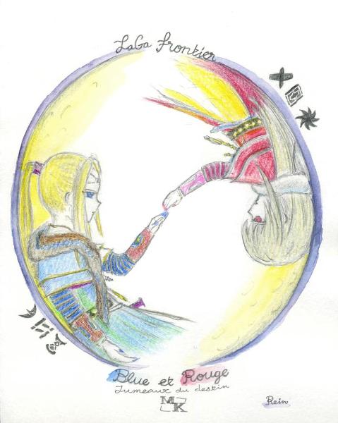 2boys, blue_(saga_frontier), blue_theme, brothers, image_sample, multiple_boys, pixiv_sample, resized