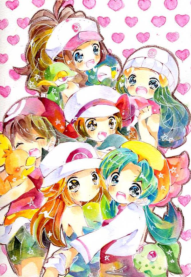 00s, 10s, 1990s_(style), 6+girls, bad_id, bad_pixiv_id, baseball_cap, beanie