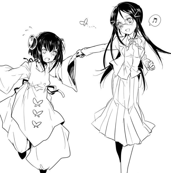 glasses, holding_hands, karakuridoji_ultimo, matsumoto_kiyose_(ultimo), pardonner