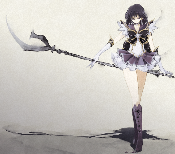 1990s_(style), 1girl, bad_id, bad_pixiv_id, bishoujo_senshi_sailor_moon, black_bow, black_hair, boots