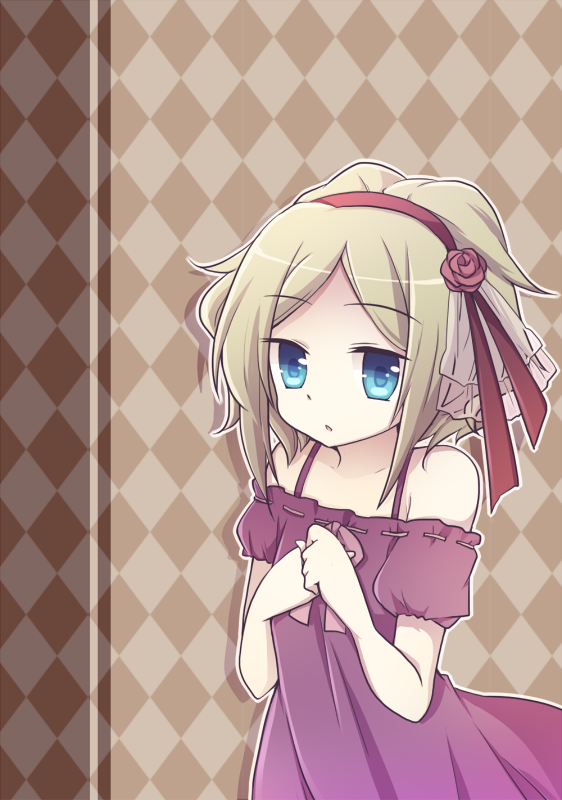 1girl, blonde_hair, blue_eyes, female_focus, flat_chest, kurosu_rino, shoujo_byou, solo